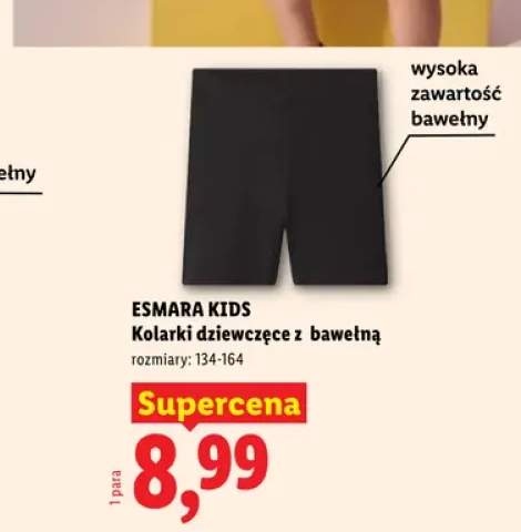 Kolarki dziewczęce z bawełną Esmara Kids