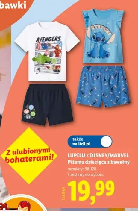 Piżama dziecięca z bawełny Lupilu Disney Stitch