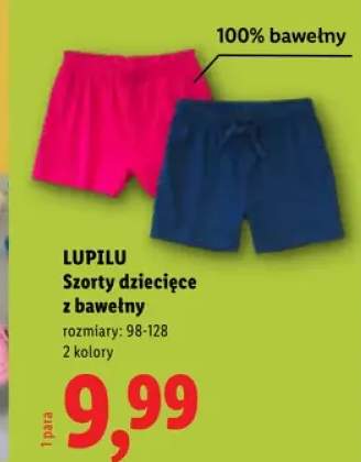 Szorty dziecięce z bawełny Lupilu