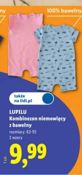 Kombinezon niemowlęcy z bawełny Lupilu