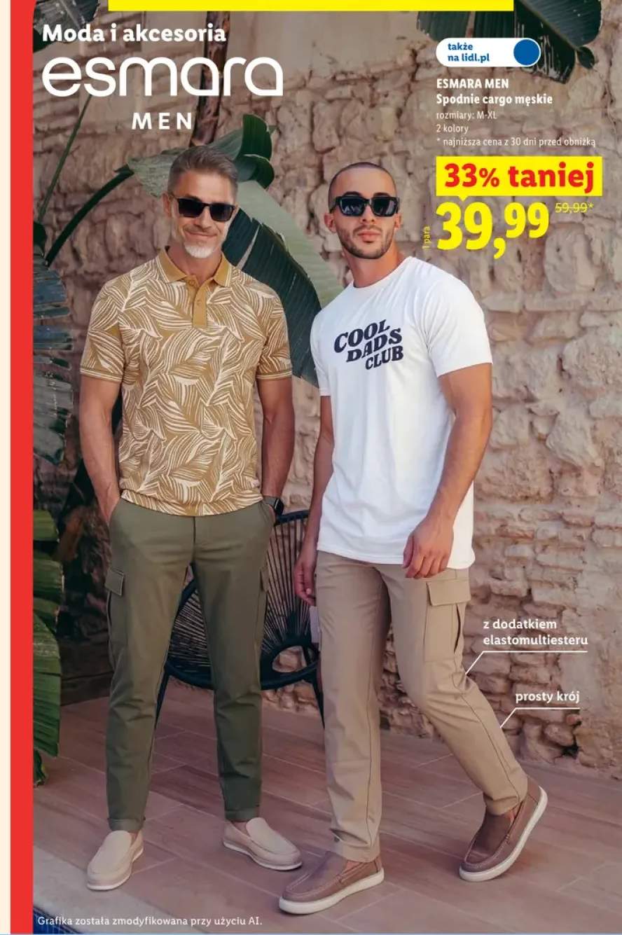 Spodnie cargo męskie Esmara Men