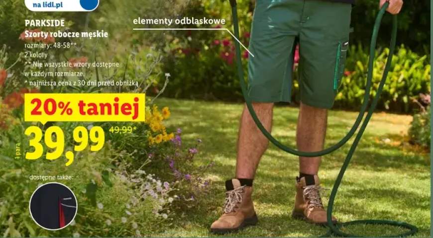 Szorty robocze męskie Parkside