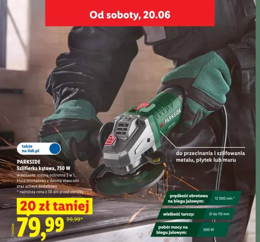 Szlifierka kątowa Parkside