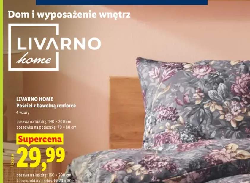 Pościel z bawełną renforcé LIVARNO home 140x200 cm