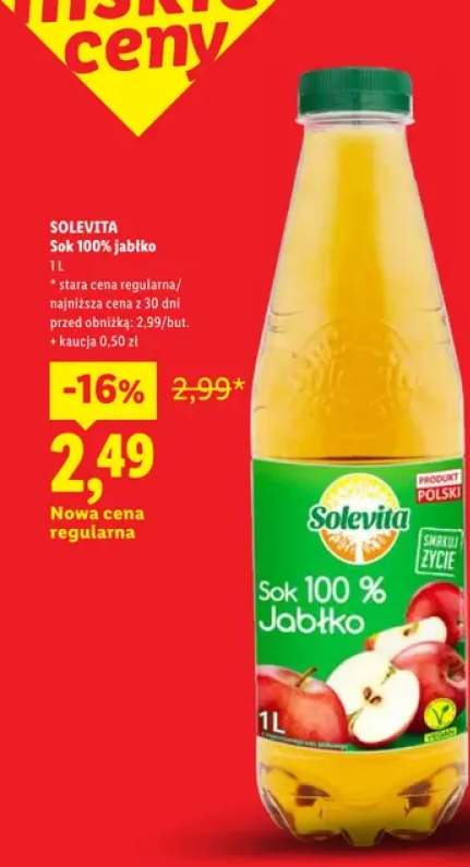 Sok 100% jabłko Solevita