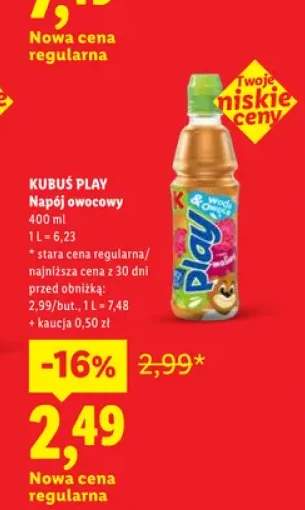 Napój owocowy Kubuś Play