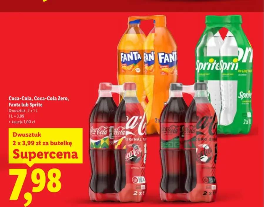 Napój gazowany Fanta 2-pak 1 l