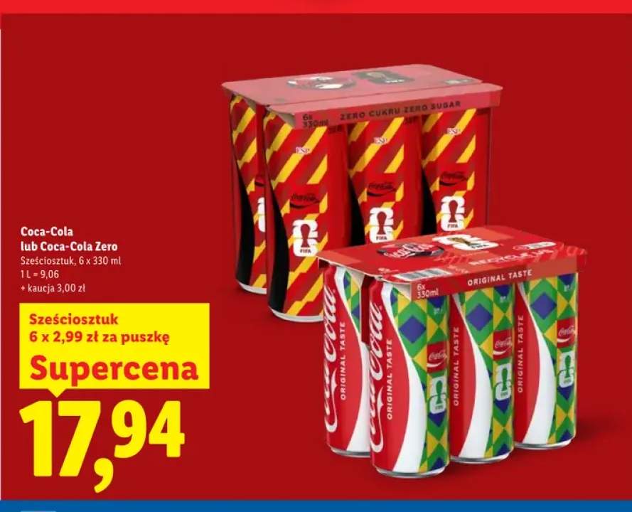 Napój gazowany Coca-Cola 6-pak 330 ml