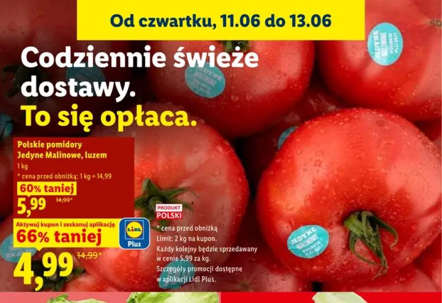 Pomidory Jedyne Malinowe polskie luzem