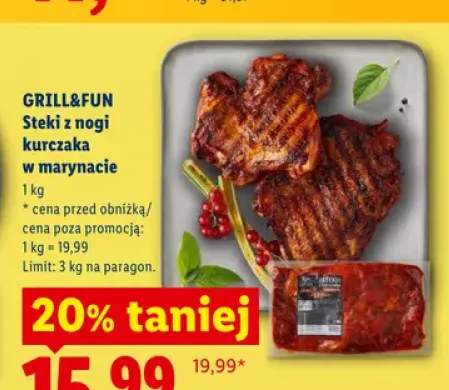 Steki z nogi kurczaka w marynacie Grill&Fun