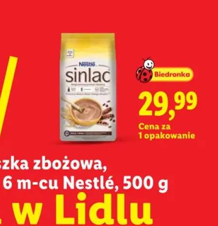 Kaszka zbożowa bezglutenowa Nestlé Sinlac