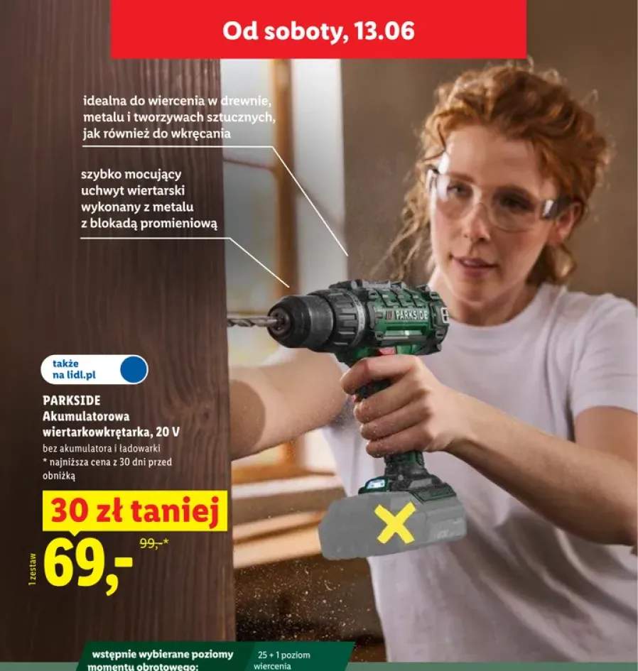 Akumulatorowa wiertarkowkrętarka Parkside
