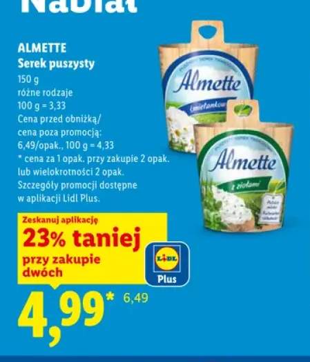 Serek puszysty Almette śmietankowy