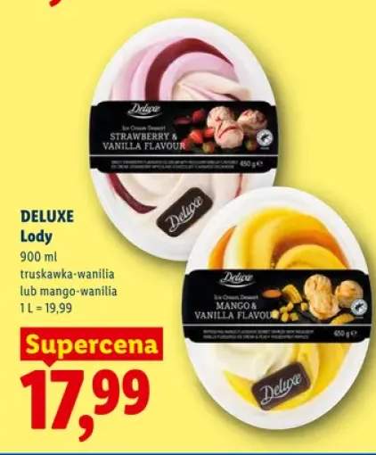Lody truskawka-wanilia Deluxe