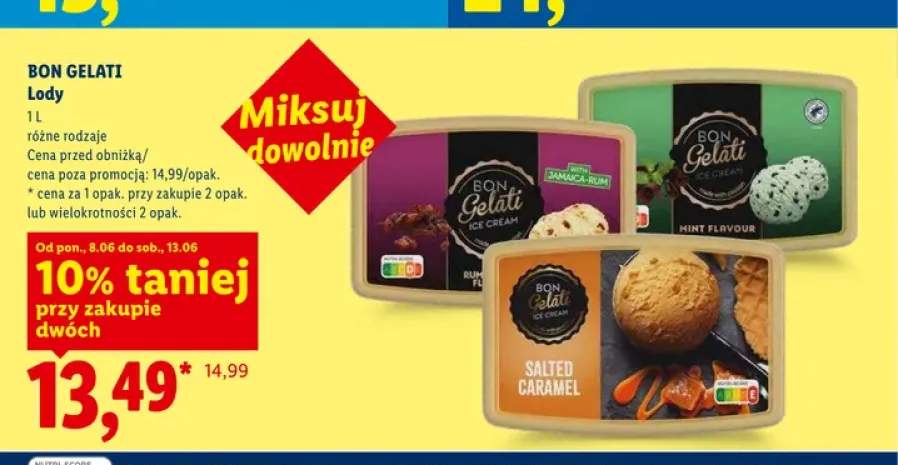 Lody Rum Flavour Bon Gelati