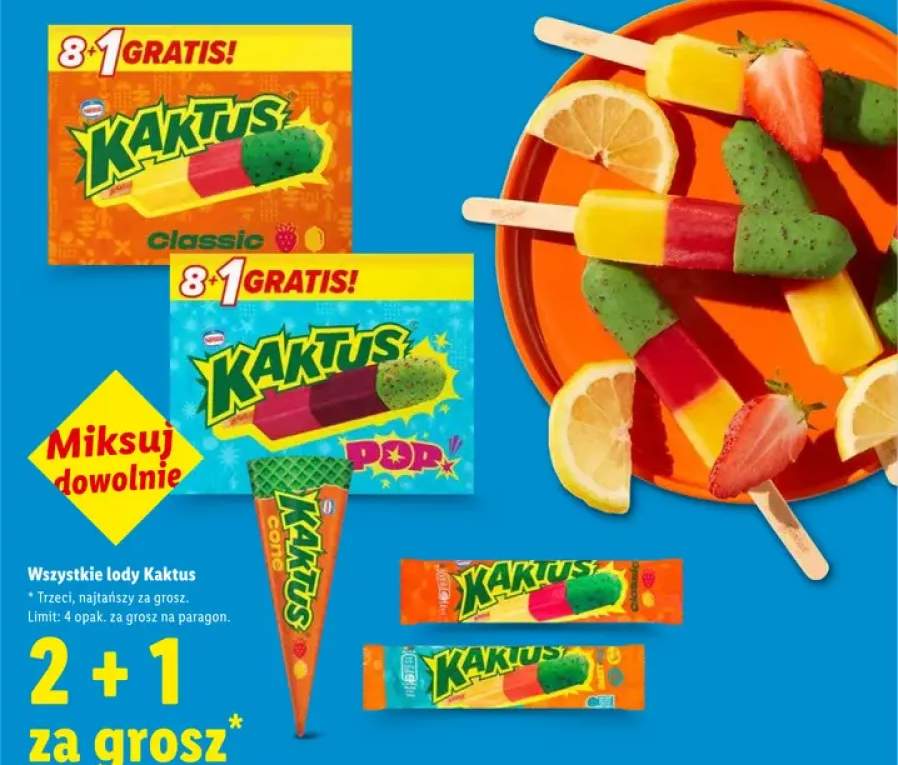 Lody na patyku Kaktus Classic