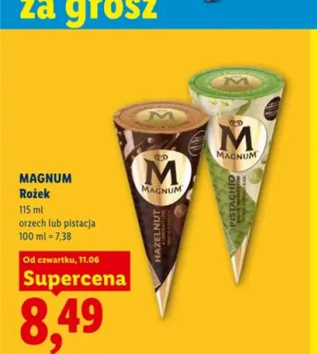 Lody rożek Magnum orzech