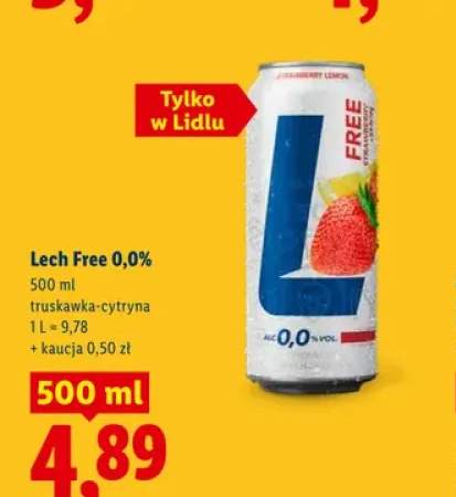 Piwo bezalkoholowe Lech Free truskawka-cytryna