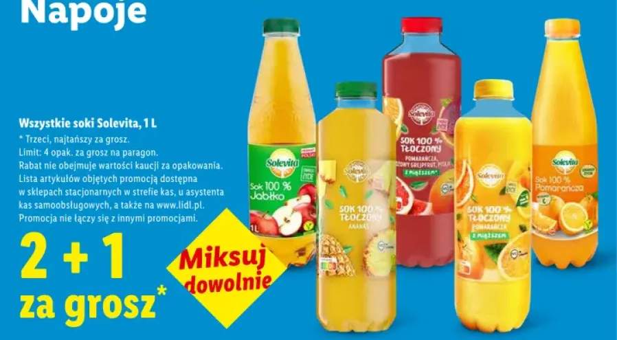 Sok 100% Tłoczony Ananas Solevita