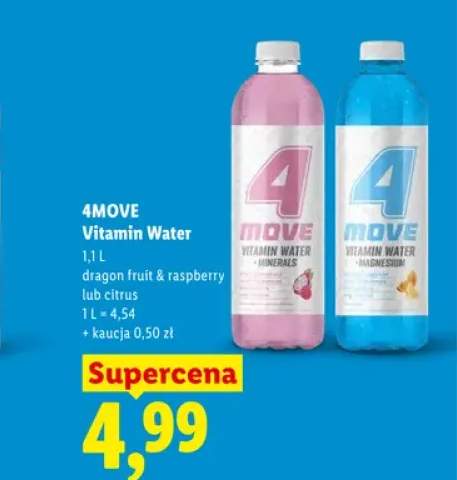 Woda witaminowa 4Move Vitamin Water dragon fruit & raspberry