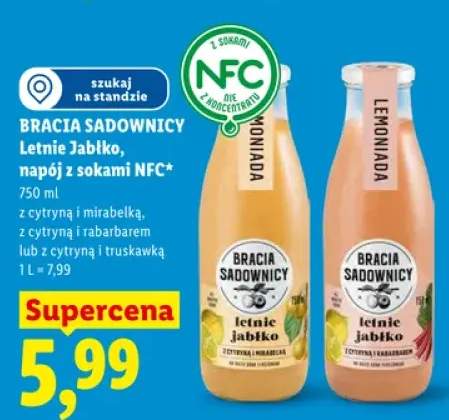 Napój Letnie Jabłko z cytryną i truskawką Bracia Sadownicy