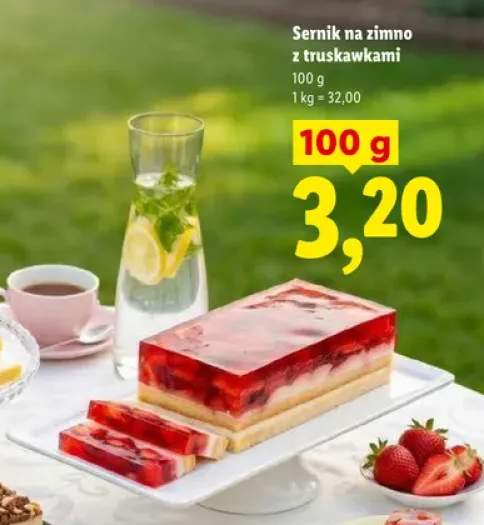Sernik na zimno z truskawkami