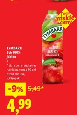 Sok 100% jabłko Tymbark