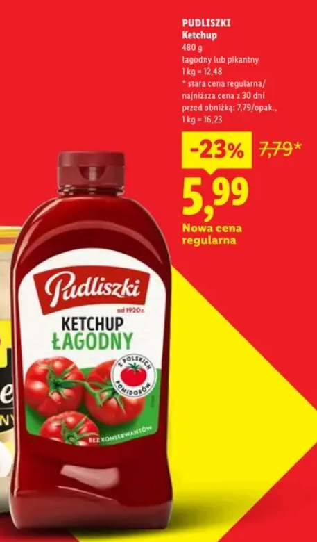 Ketchup łagodny Pudliszki