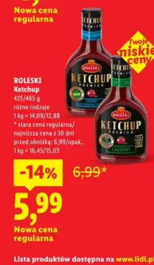 Ketchup Premium łagodny Roleski