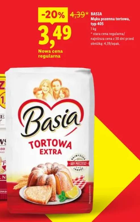 Mąka pszenna tortowa Basia typ 405