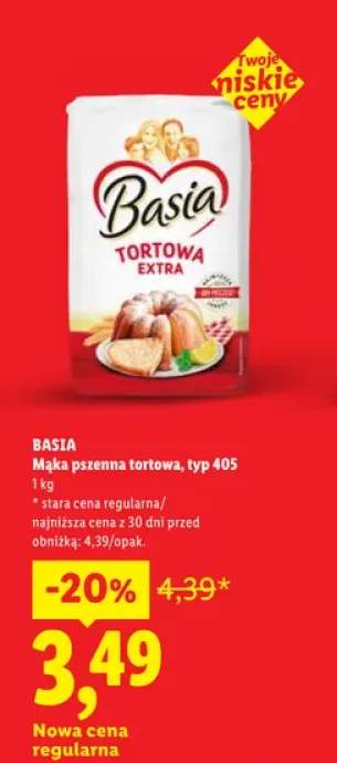 Mąka pszenna tortowa typ 405 Basia