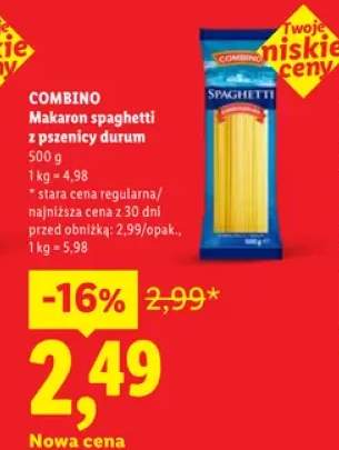 Makaron spaghetti z pszenicy durum Combino