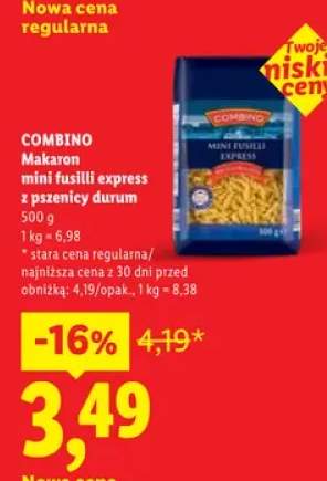Makaron mini fusilli express z pszenicy durum Combino