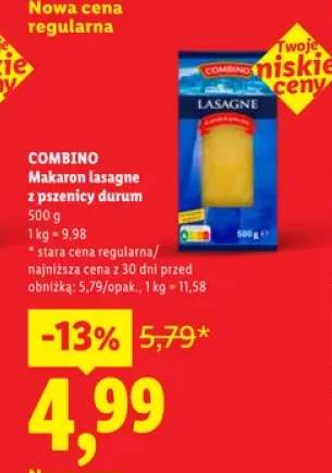 Makaron lasagne z pszenicy durum Combino