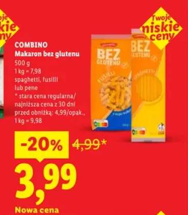 Makaron bez glutenu spaghetti Combino