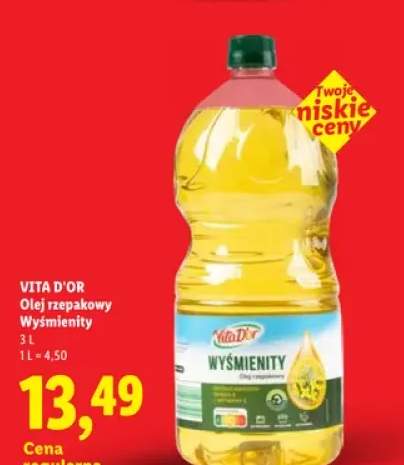 Olej rzepakowy Wyśmienity Vita D'or