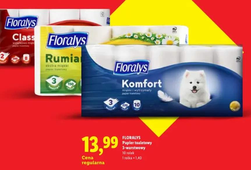 Papier toaletowy Floralys Komfort 3-warstwowy