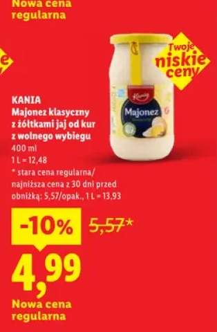 Majonez klasyczny z żółtkami jaj od kur z wolnego wybiegu Kania