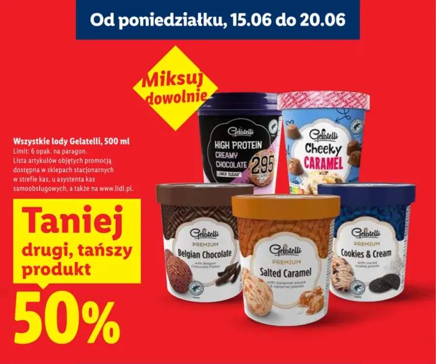 Lody Gelatelli High Protein Creamy Chocolate +4 warianty