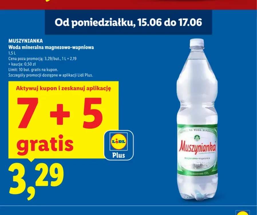 Woda mineralna Muszynianka magnezowo-wapniowa
