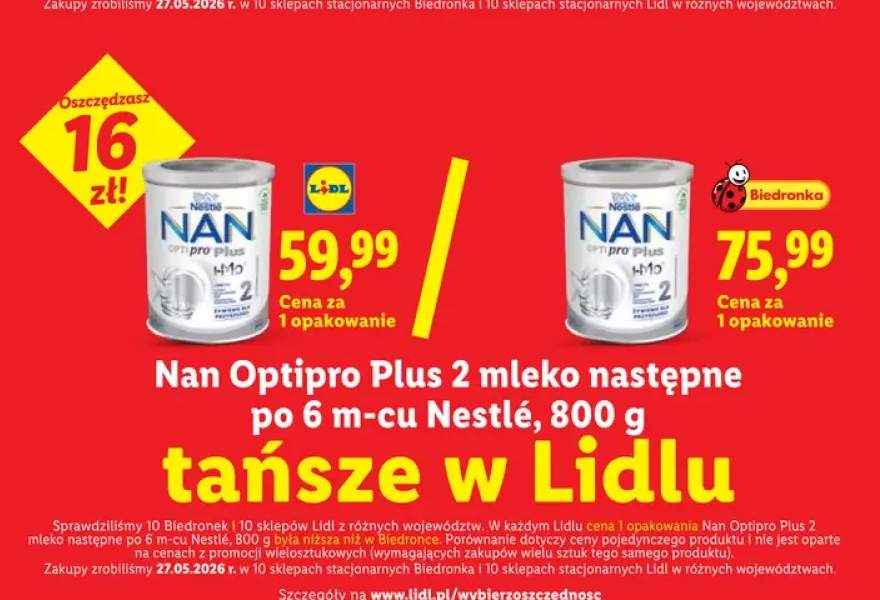 Mleko następne Nan Optipro Plus 2 po 6 m-cu