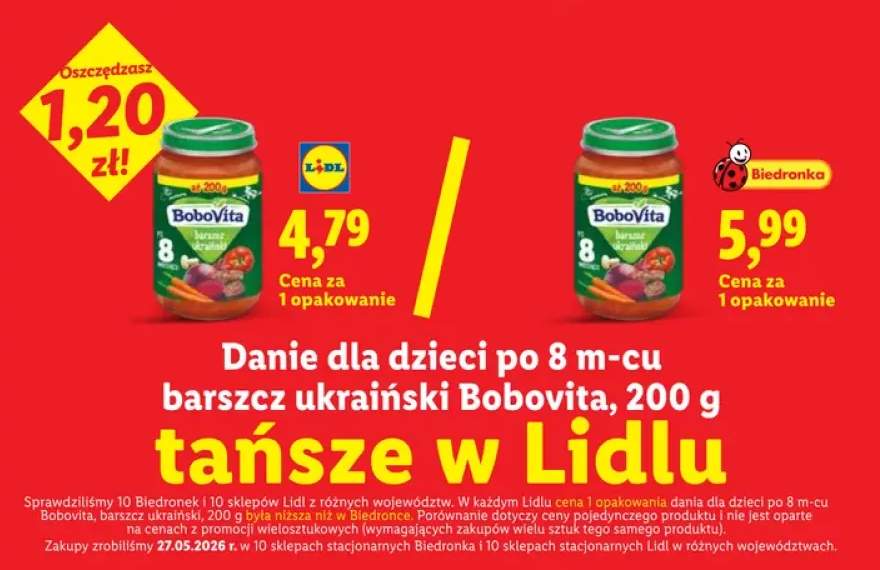 Danie dla dzieci po 8 m-cu barszcz ukraiński BoboVita