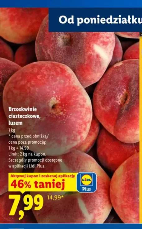 Brzoskwinie ciasteczkowe luzem
