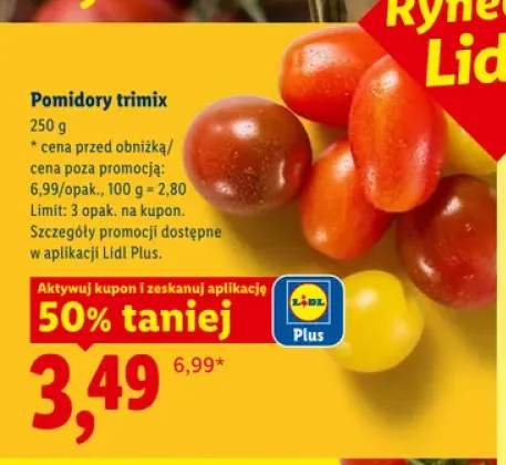 Pomidory trimix Ryneczek Lidla