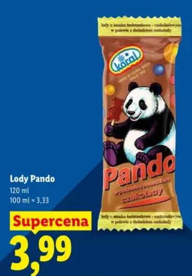 Lody Pando Koral o smaku śmietankowo-czekoladowym
