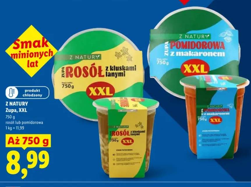 Zupa rosół z kluskami lanymi Z Natury XXL +1 wariant