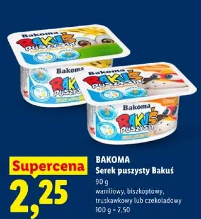 Serek puszysty Bakuś waniliowy Bakoma +3 warianty