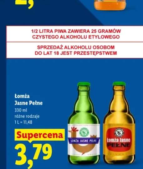 Piwo Łomża Jasne Pełne