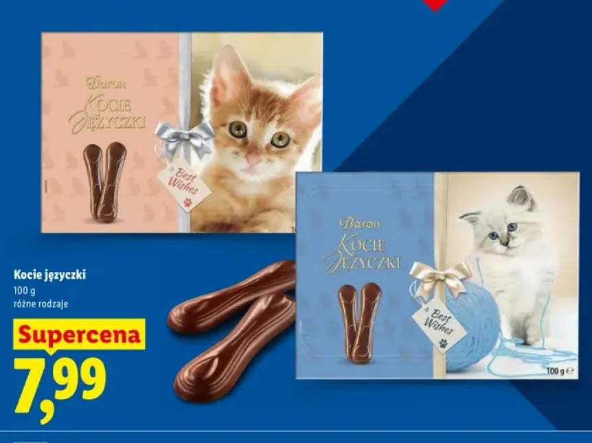 Czekoladki Kocie języczki Baron