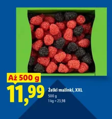 Żelki malinki XXL